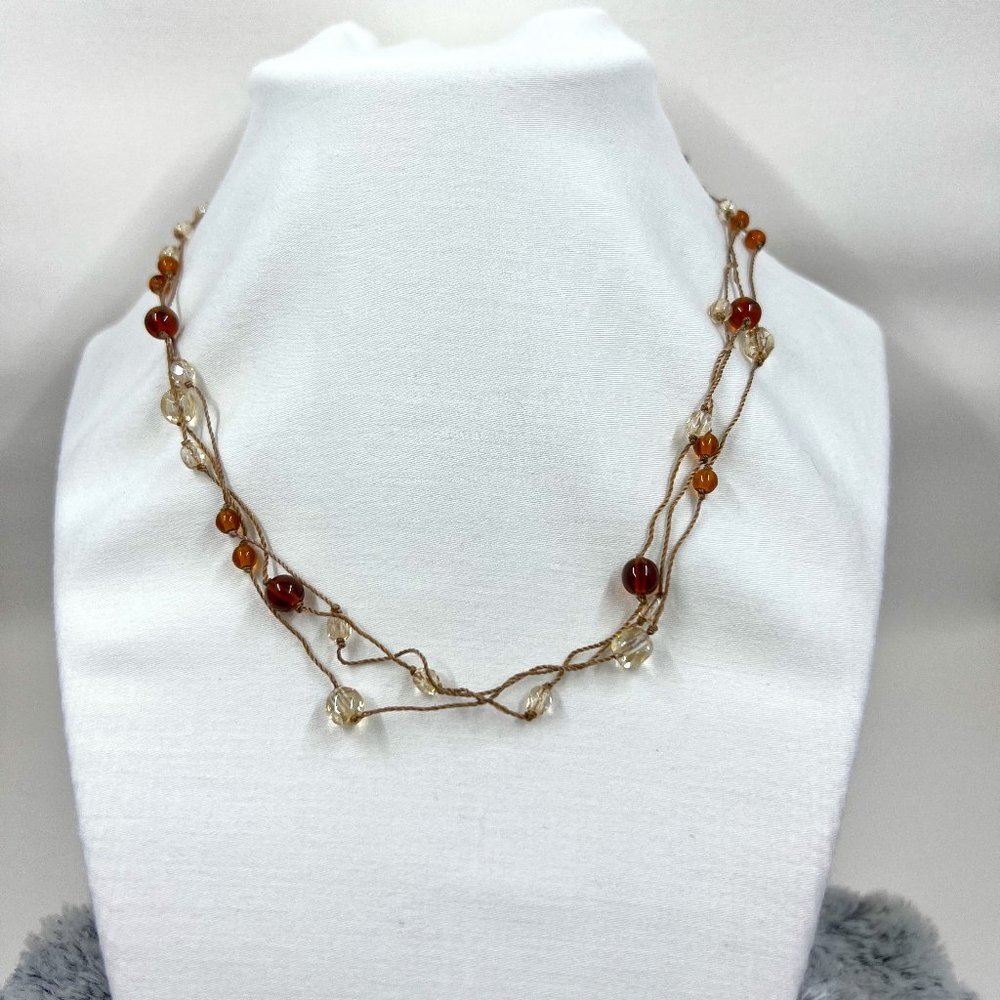 BOHO Style 14” String and Bead Necklace